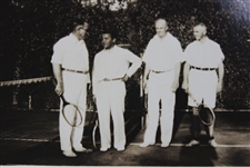 Gene Sarazen w/ Doubles Tennis Group Original Black and White Photo - Sarazen Collection