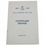 1969 Royal Liverpool Golf Club at Holyoke Centenary Dinner Program with Letter