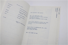 1969 Royal Liverpool Golf Club at Holyoke Centenary Dinner Program with Letter