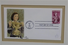 Babe Zaharias - Sept 22, 1981 First Issue Ltd Ed 109/250 of National Stamp - Matted