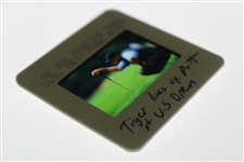 Tiger Woods Color Photo Negative - Joe Robbins 2002 US Beth Page Black