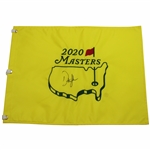 Dustin Johnson Signed 2020 Masters Embroidered Flag JSA ALOA