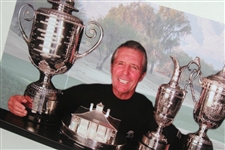 Gary Player Signed Grand Slam Trophy Panoramic Collage w/'Grand Slam' & Years JSA ALOA