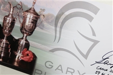 Gary Player Signed Grand Slam Trophy Panoramic Collage w/'Grand Slam' & Years JSA ALOA