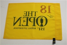 Brian Harmon Signed The Open at Royal Liverpool Flag JSA ALOA