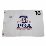 Collin Morikawa Signed 2020 PGA at Harding Park Embroidered Flag JSA #WIT719911