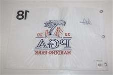 Collin Morikawa Signed 2020 PGA at Harding Park Embroidered Flag JSA #WIT719911