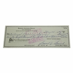 Sam Snead Signed 1974 Personal Check to the IRS for $28,579 JSA ALOA