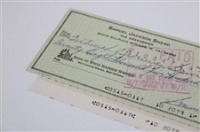 Sam Snead Signed 1974 Personal Check to the IRS for $28,579 JSA ALOA