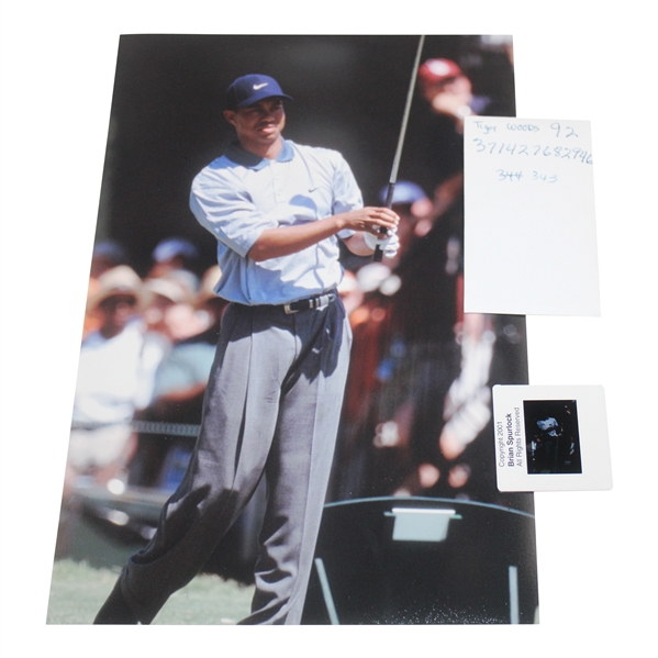 Tiger Woods Post Swing Photo w/Negative