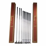 c.1989 Michael Jordan Signature Wilson Club Irons (3-PW) & Woods (1-3-5) Complete Set w/Boxes