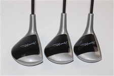 c.1989 Michael Jordan Signature Wilson Club Irons (3-PW) & Woods (1-3-5) Complete Set w/Boxes