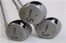 c.1989 Michael Jordan Signature Wilson Club Irons (3-PW) & Woods (1-3-5) Complete Set w/Boxes