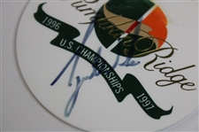Tiger Woods Signed Pumpkin Ridge Bag Tag - Site of US Amateur Win JSA ALOA