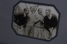 Walter Hagen Signed Hole In One Certificate W/ Photo - Framed JSA ALOA