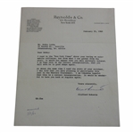 Clifford Roberts Signed 1960 Letter To Bobby Locke - Masters Return? JSA ALOA