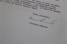 Clifford Roberts Signed 1960 Letter To Bobby Locke - Masters Return? JSA ALOA