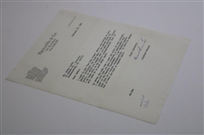 Clifford Roberts Signed 1960 Letter To Bobby Locke - Masters Return? JSA ALOA