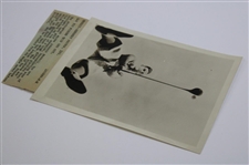 c. 1928 Johnny Farrell Tee Off From Below Never Before Pictured Angle Original Photo