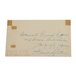 Lawson Little Signed & Inscribed 1959 Post Card JSA ALOA
