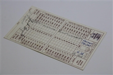 Herman Keiser Signed Used Losantiville CC of Cincinati, OH Scorecard JSA ALOA