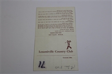 Herman Keiser Signed Used Losantiville CC of Cincinati, OH Scorecard JSA ALOA