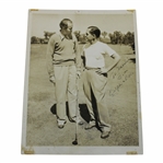 Bobby Jones And Ralph Guldahl 1942 Hale America Original Wire Photo 'From Ralph And Bob'