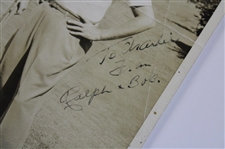 Bobby Jones And Ralph Guldahl 1942 Hale America Original Wire Photo 'From Ralph And Bob'