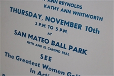 c.1960 Big Four Golf Clinic Greatest Women Golfers in Action Wright, Rawls, Reynolds, Whitworth Broadside