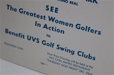 c.1960 Big Four Golf Clinic Greatest Women Golfers in Action Wright, Rawls, Reynolds, Whitworth Broadside