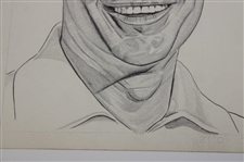 Original Ben Hogan Artwork Drawing By Mario Demarlo from 1953 Chesterfield Advertisement