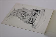 Original Ben Hogan Artwork Drawing By Mario Demarlo from 1953 Chesterfield Advertisement