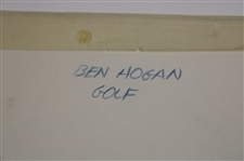 Original Ben Hogan Artwork Drawing By Mario Demarlo from 1953 Chesterfield Advertisement