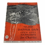 1939 $10K Dapper Dan Open Golf Tournament Program - Arnies PGA Debut at 16 Yrs Old!