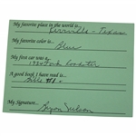 Byron Nelson Signed Bio Page JSA ALOA
