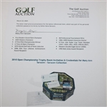 2010 Open Championship Trophy Room Invitation & Credentials for Mary Ann Sarazen - Sarazen Collection