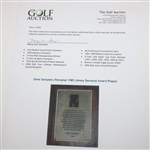 Gene Sarazen's Personal 1985 Jimmy Demaret Award Plaque