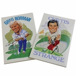 Curtis Strange & Greg Norman Signed Notebooks JSA ALOA