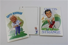 Curtis Strange & Greg Norman Signed Notebooks JSA ALOA