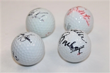 Kuchar, Barber, Sluman & Sabbatini Signed Golf Balls JSA ALOA