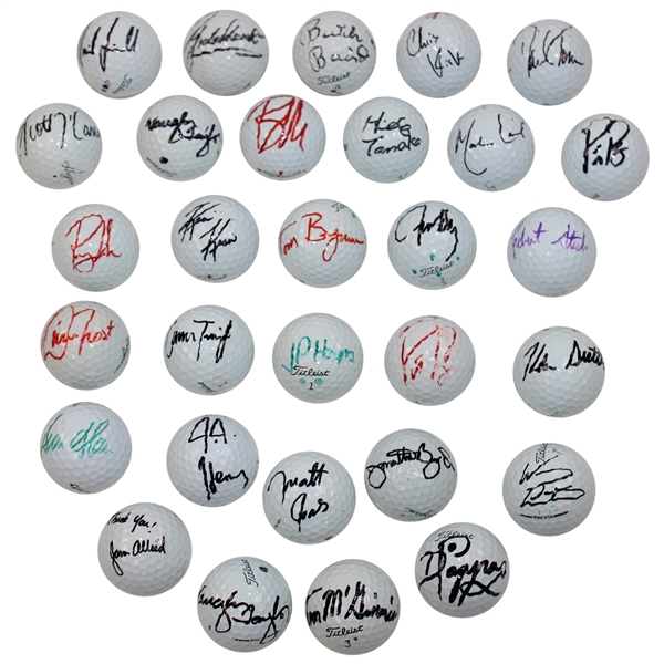 Lot of Thirty (30) Signed Personal Golf Balls JSA ALOA