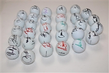 Lot of Thirty (30) Signed Personal Golf Balls JSA ALOA