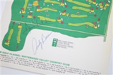 Weiskopf, Littler & Graham Signed 1978 Philadelphia Golf Classic Pairing Sheet JSA ALOA