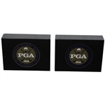 2000 PGA at Valhalla 17th Hole Official Tee Markers w/Badge & Photo - Tiger Win!