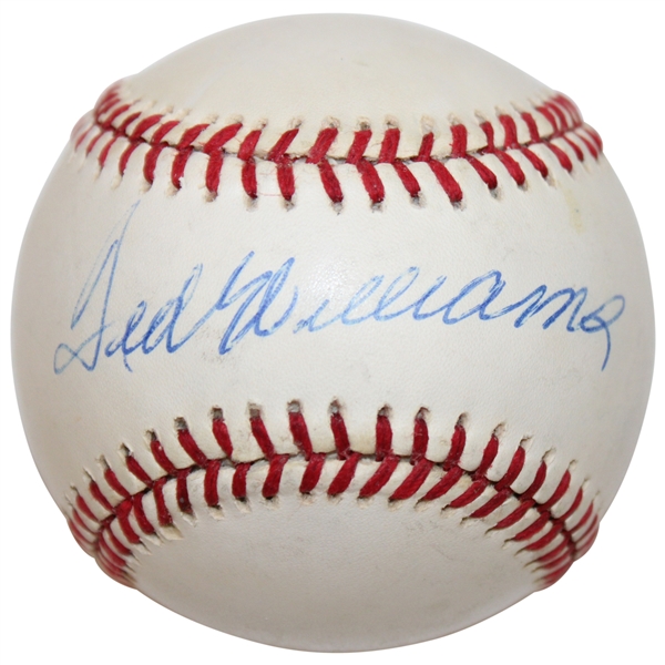 Ted Williams Signed Rawlings American League Official Baseball JSA ALOA