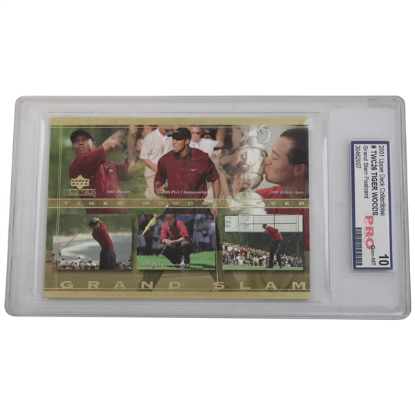 2001 Upper Deck Collectable #TWC26 Tiger Woods Grand Slam Postcard GEM MT 10