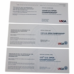 2012, 2013 & 2022 US Open Official Scorecards - Simpson, Rose & Fitzpatrick Winners