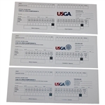 2012, 2013 & 2022 US Open Official Scorecards - Simpson, Rose & Fitzpatrick Winners