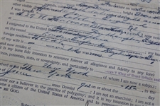 John Duncan Dunn Signed United States Dept. of Labor US Visa Application Form JSA ALOA