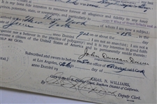 John Duncan Dunn Signed United States Dept. of Labor US Visa Application Form JSA ALOA